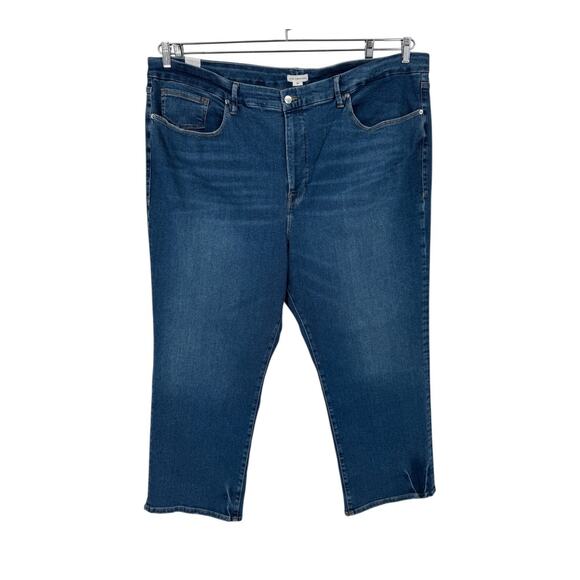 Good American jeans GLST382T Good Legs straight denim blue plus size 24 - Picture 1 of 6